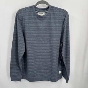 Linksoul Sweater Mens M Blue Gray Heather Crewneck Pullover Golf Comfort Casual